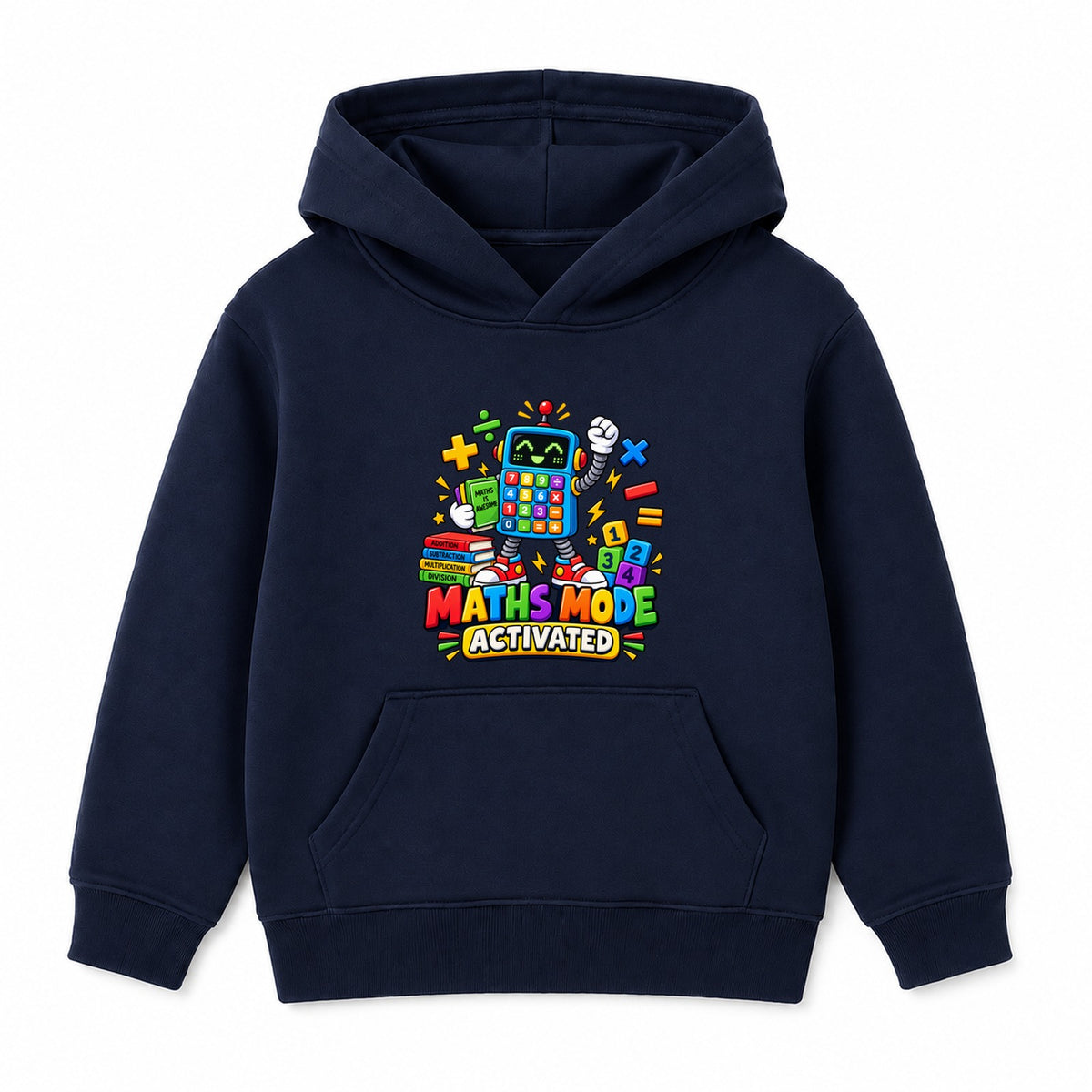 Maths Mode Activated kids Number Day hoodie - Navy