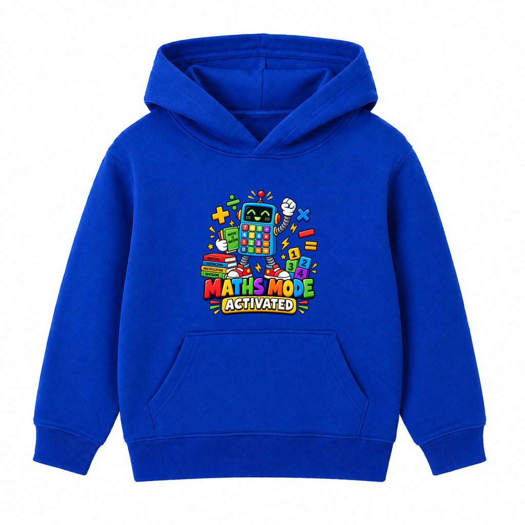 Maths Mode Activated kids Number Day hoodie - Royal Blue