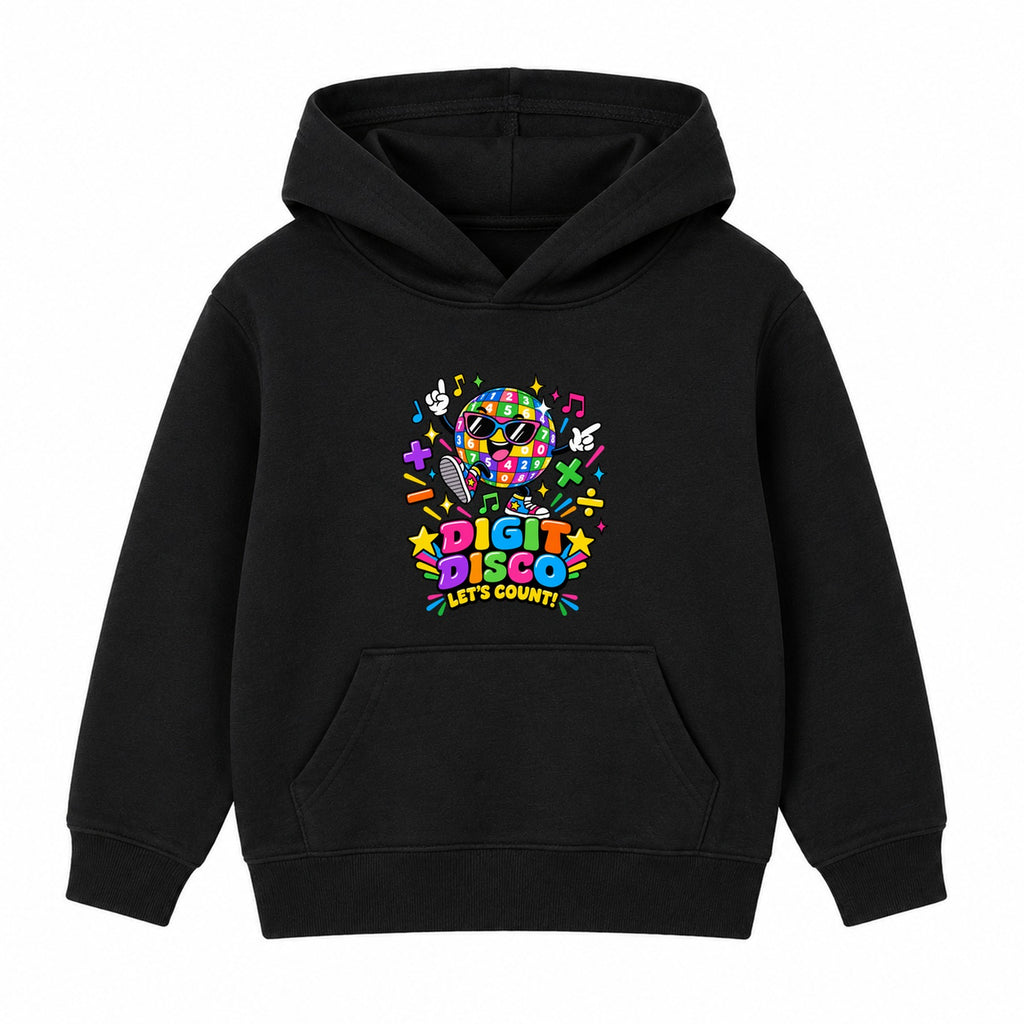 Digit Disco kids Number Day hoodie - Black