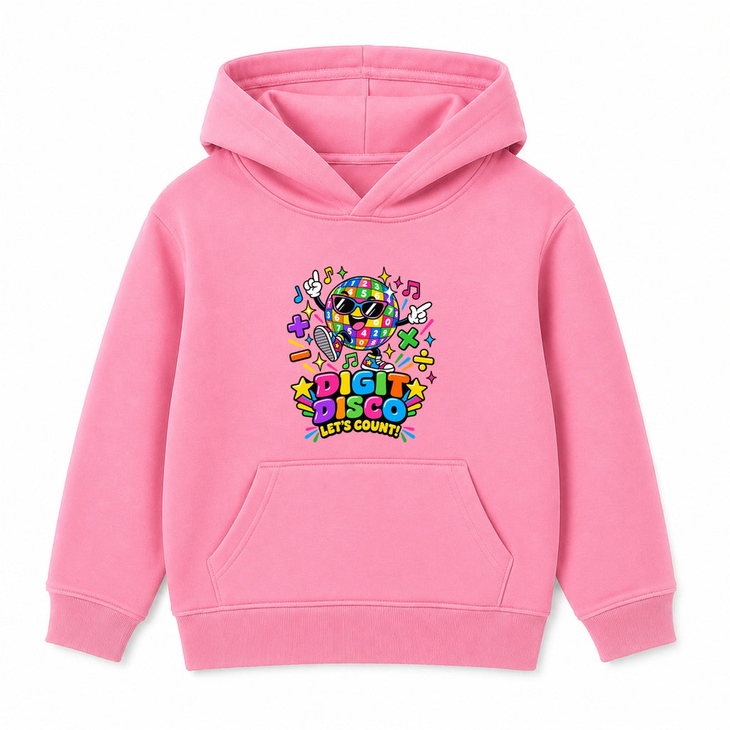 Digit Disco kids Number Day hoodie - Pink