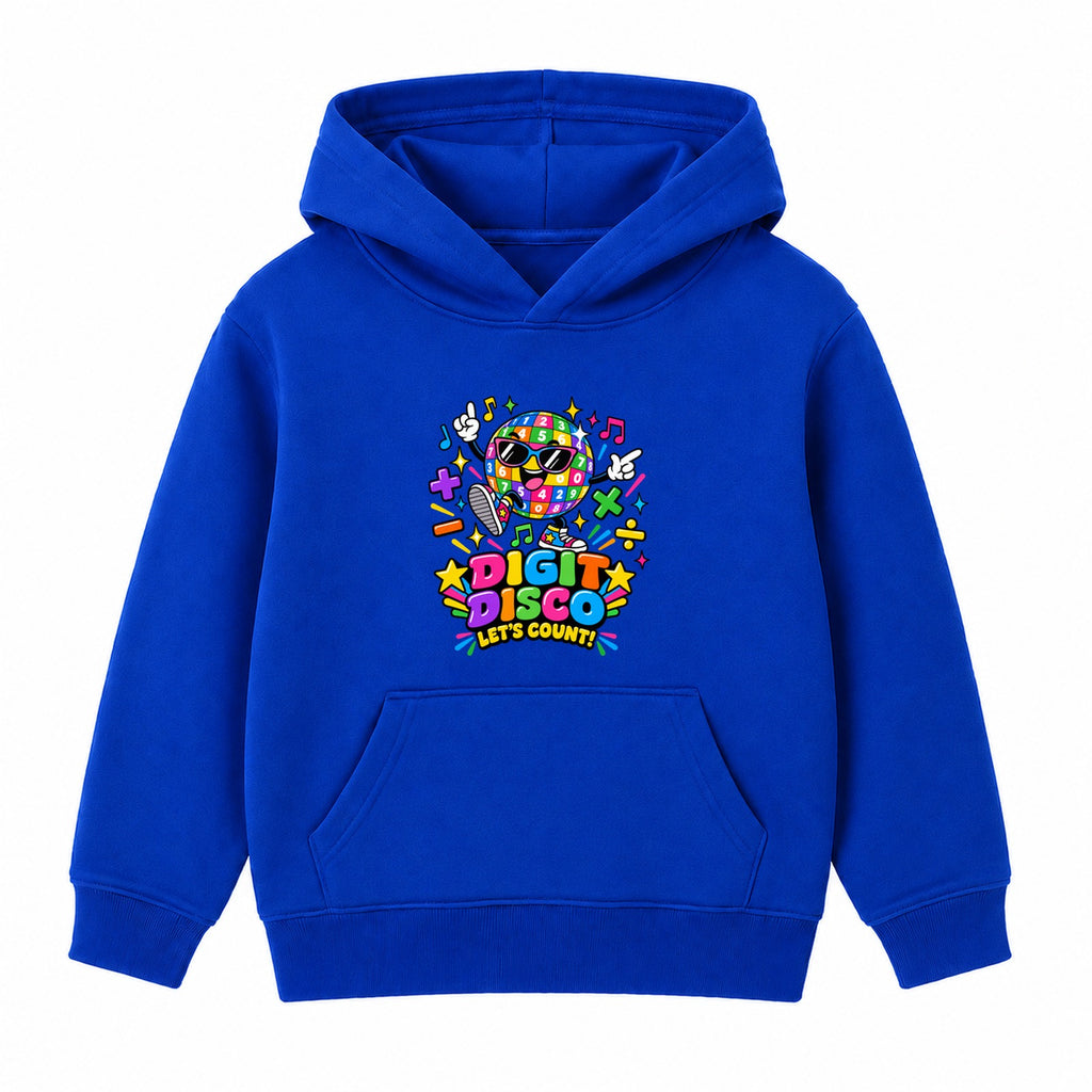 Digit Disco kids Number Day hoodie - Royal Blue