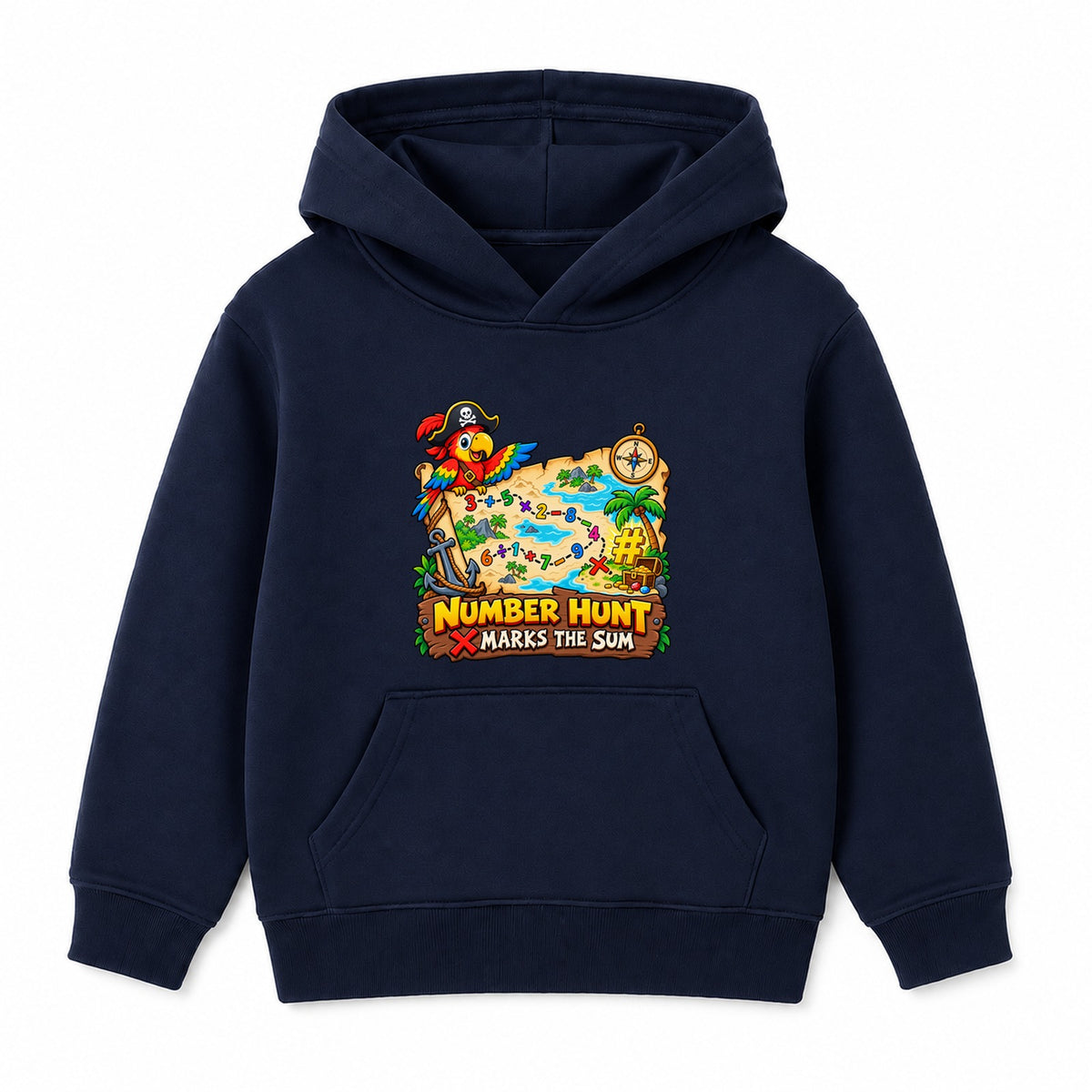 Number Hunt kids Number Day hoodie - Navy