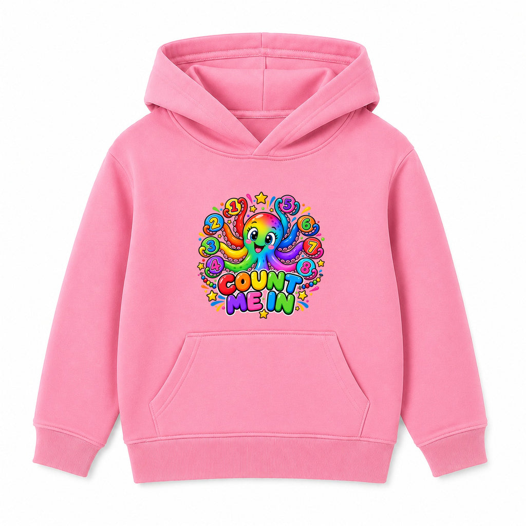 Count Me In kids Number Day hoodie - Pink