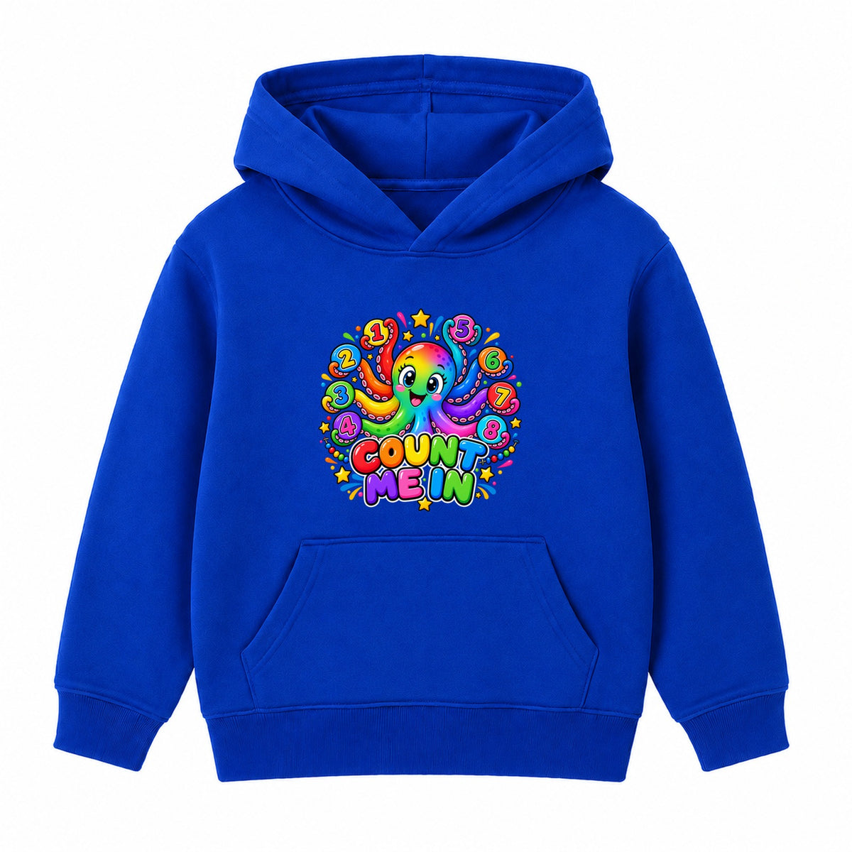 Count Me In kids Number Day hoodie - Royal Blue