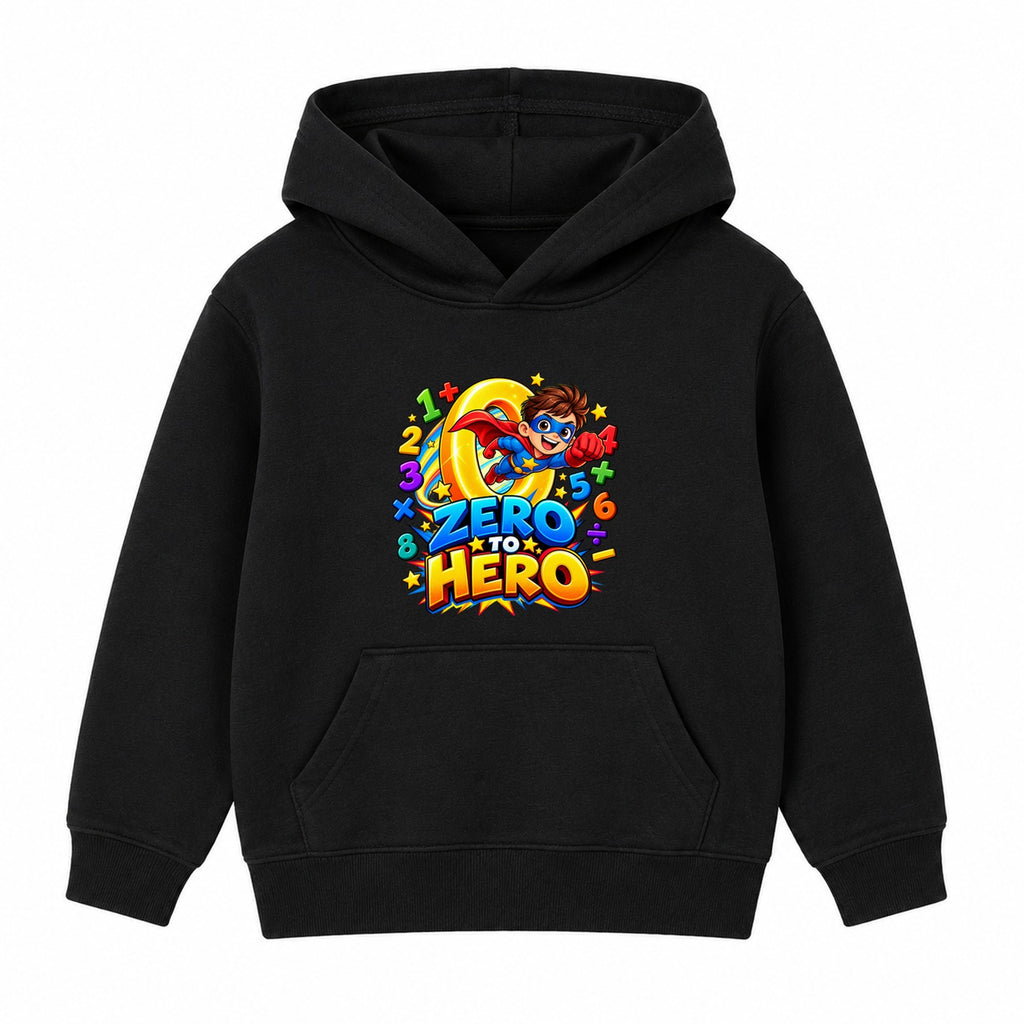 Zero To Hero kids Number Day hoodie - Black