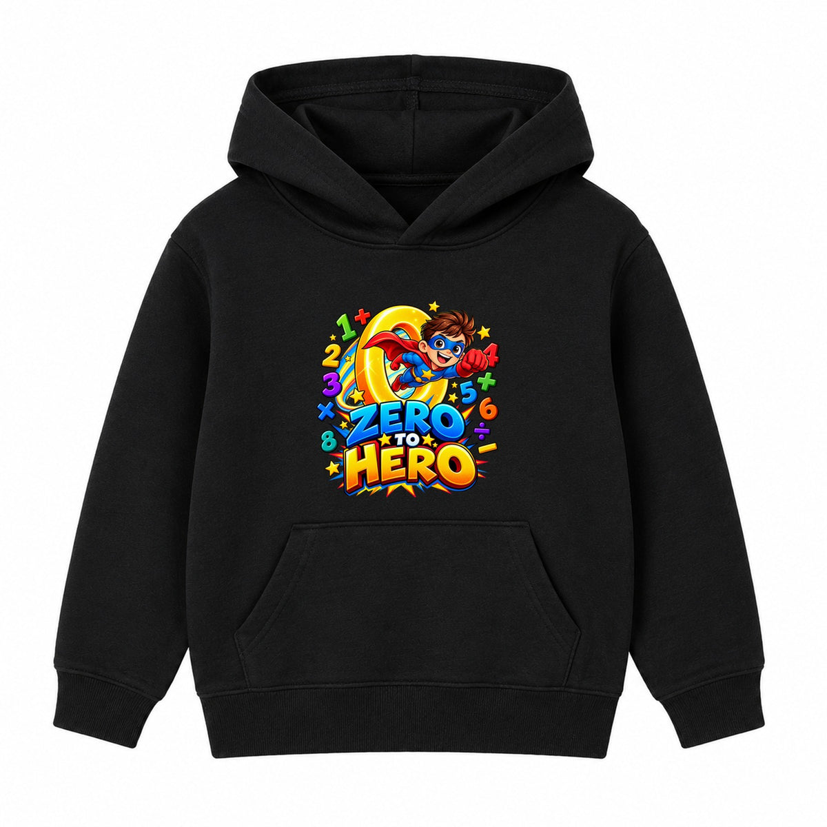 Zero To Hero kids Number Day hoodie - Black