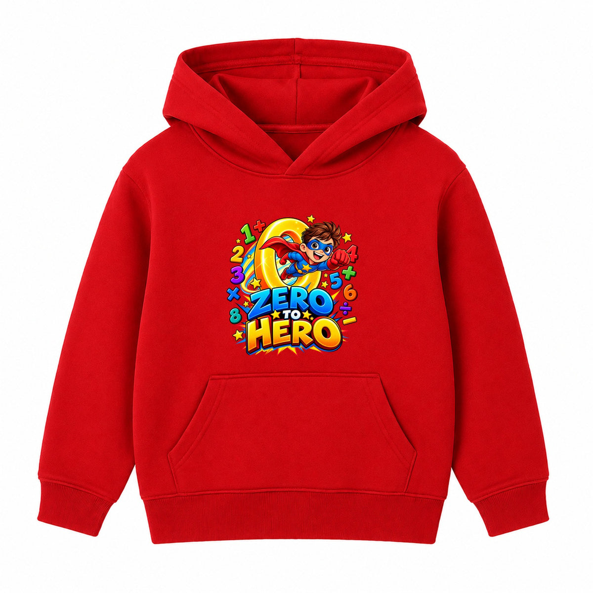 Zero To Hero kids Number Day hoodie - Red