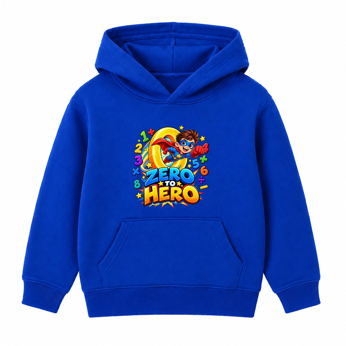 Zero To Hero kids Number Day hoodie - Royal Blue