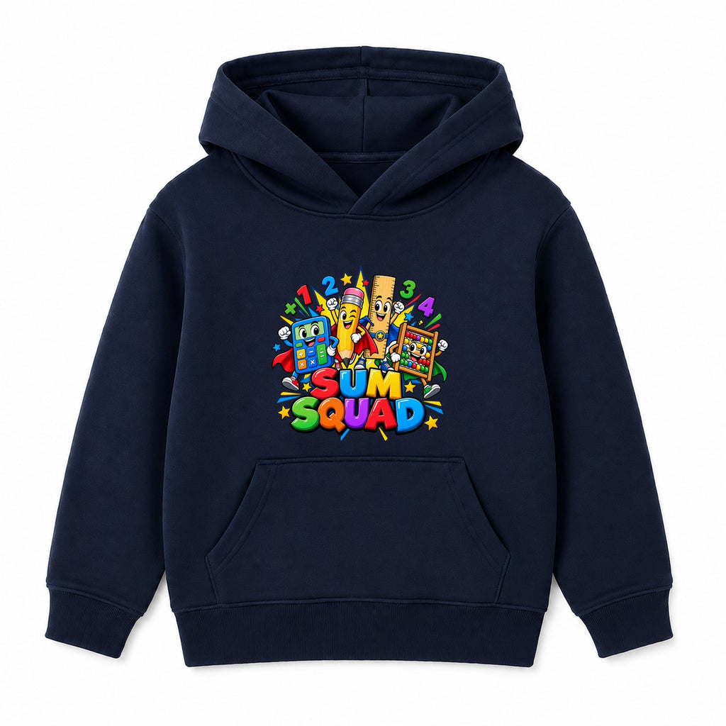Sum Squad kids Number Day hoodie - Navy