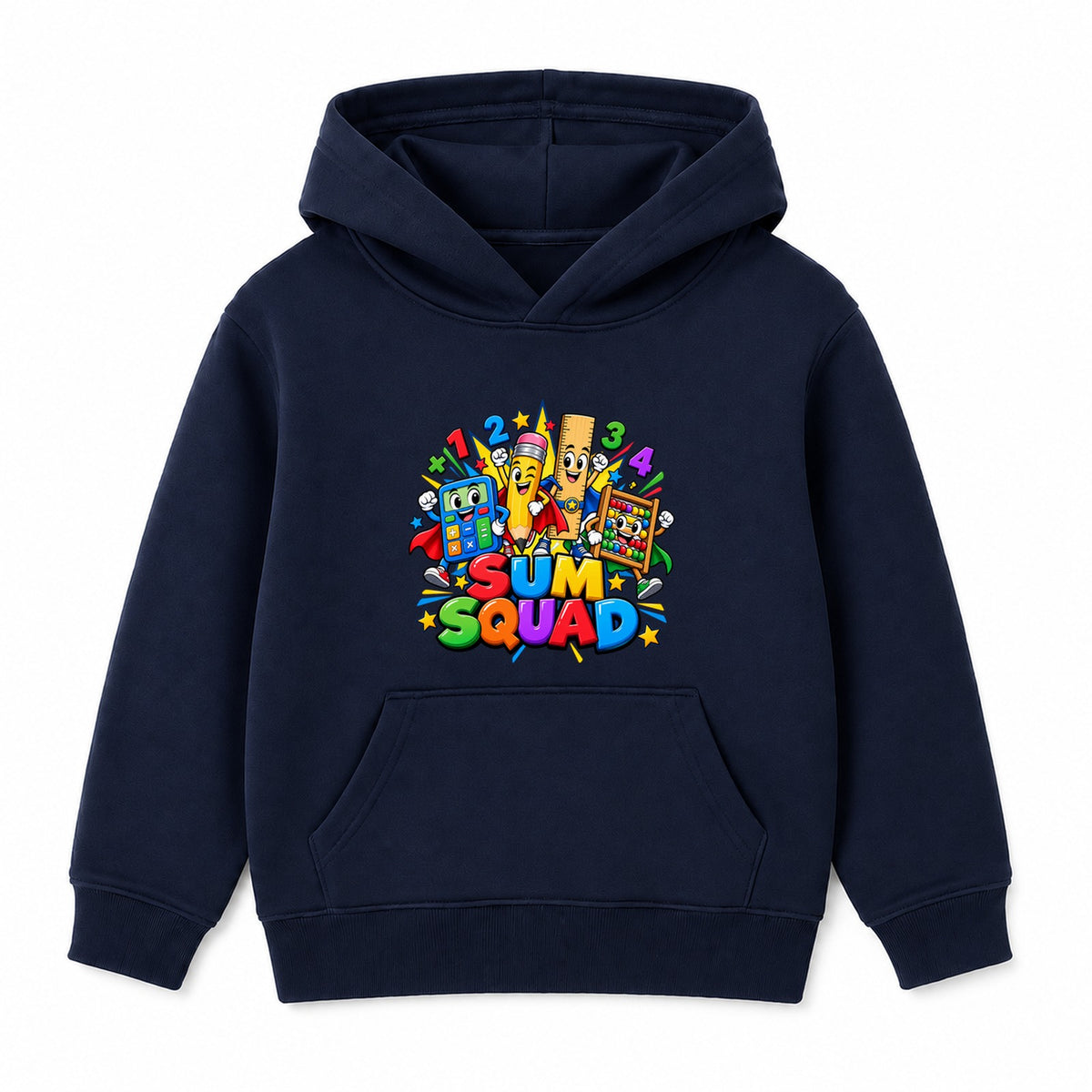 Sum Squad kids Number Day hoodie - Navy