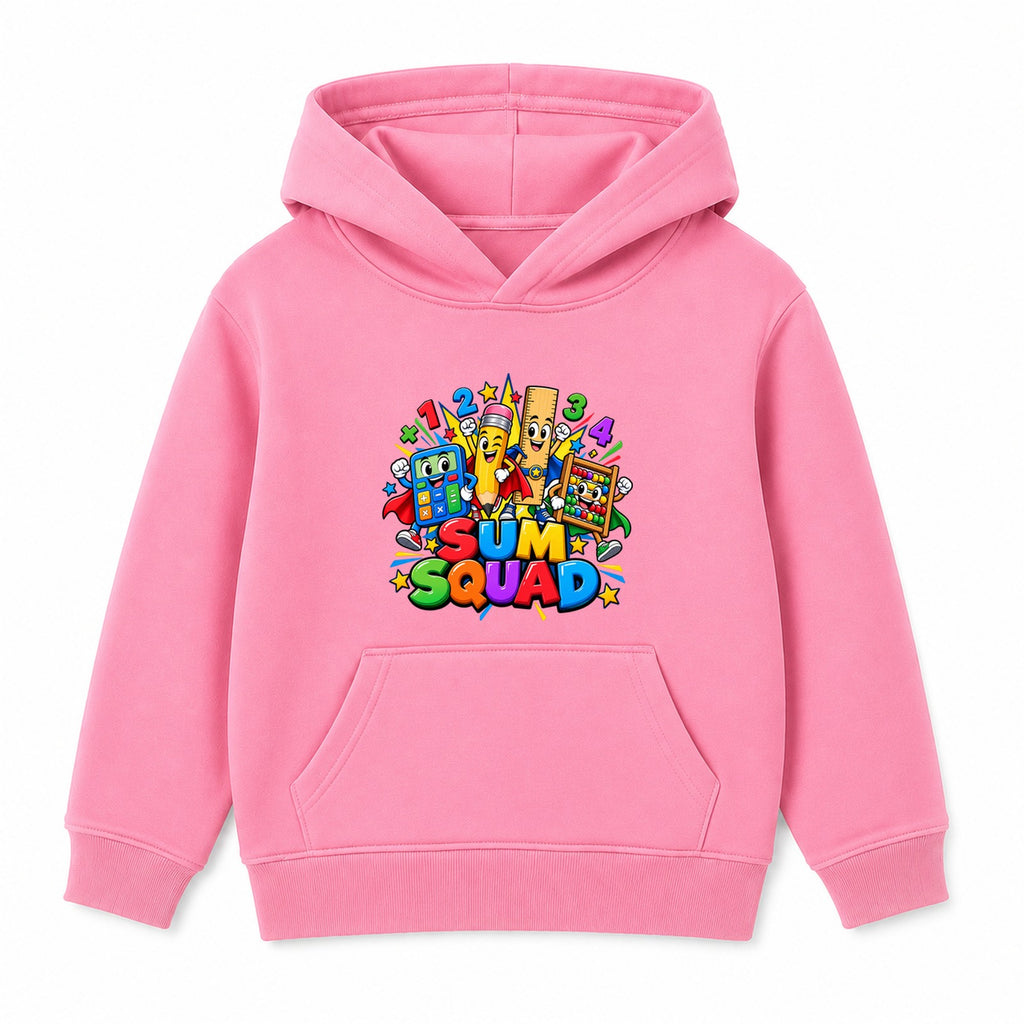 Sum Squad kids Number Day hoodie - Pink