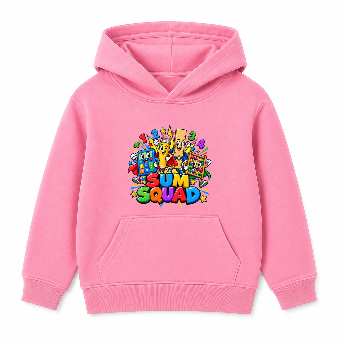 Sum Squad kids Number Day hoodie - Pink