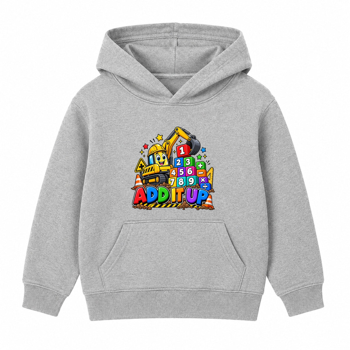 Add It Up kids Number Day hoodie - Heather Grey
