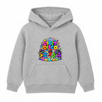 Digit Disco Dancers kids Number Day hoodie - Heather Grey