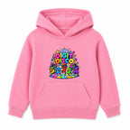 Digit Disco Dancers kids Number Day hoodie - Pink