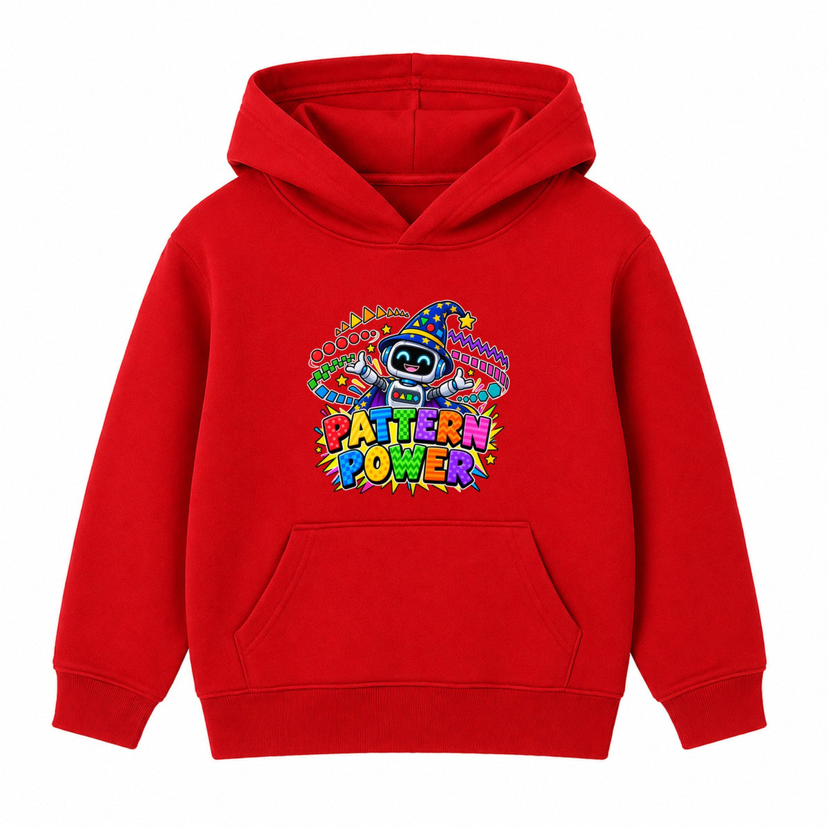 Pattern Power kids Number Day hoodie - Red