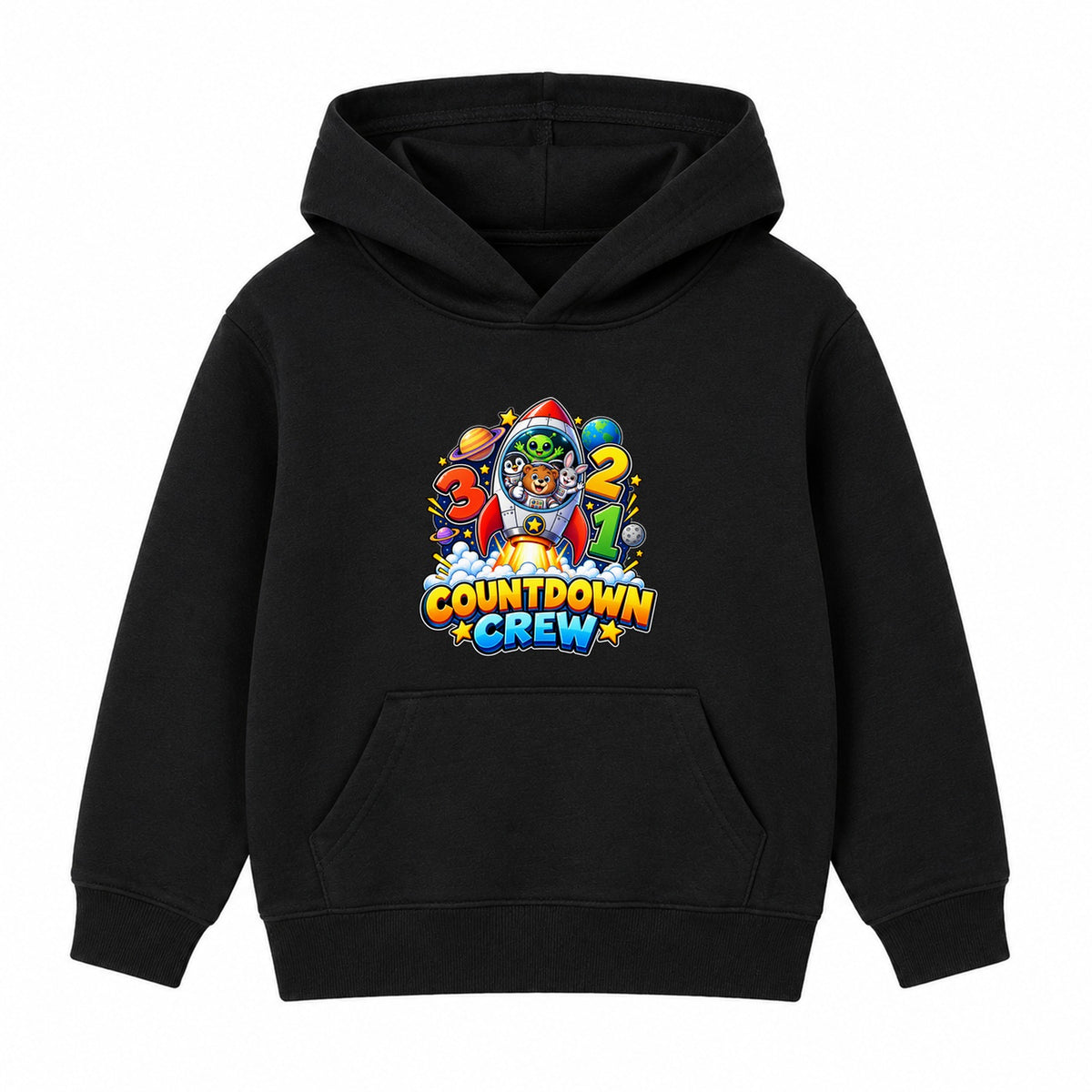Countdown Crew kids Number Day hoodie - Black