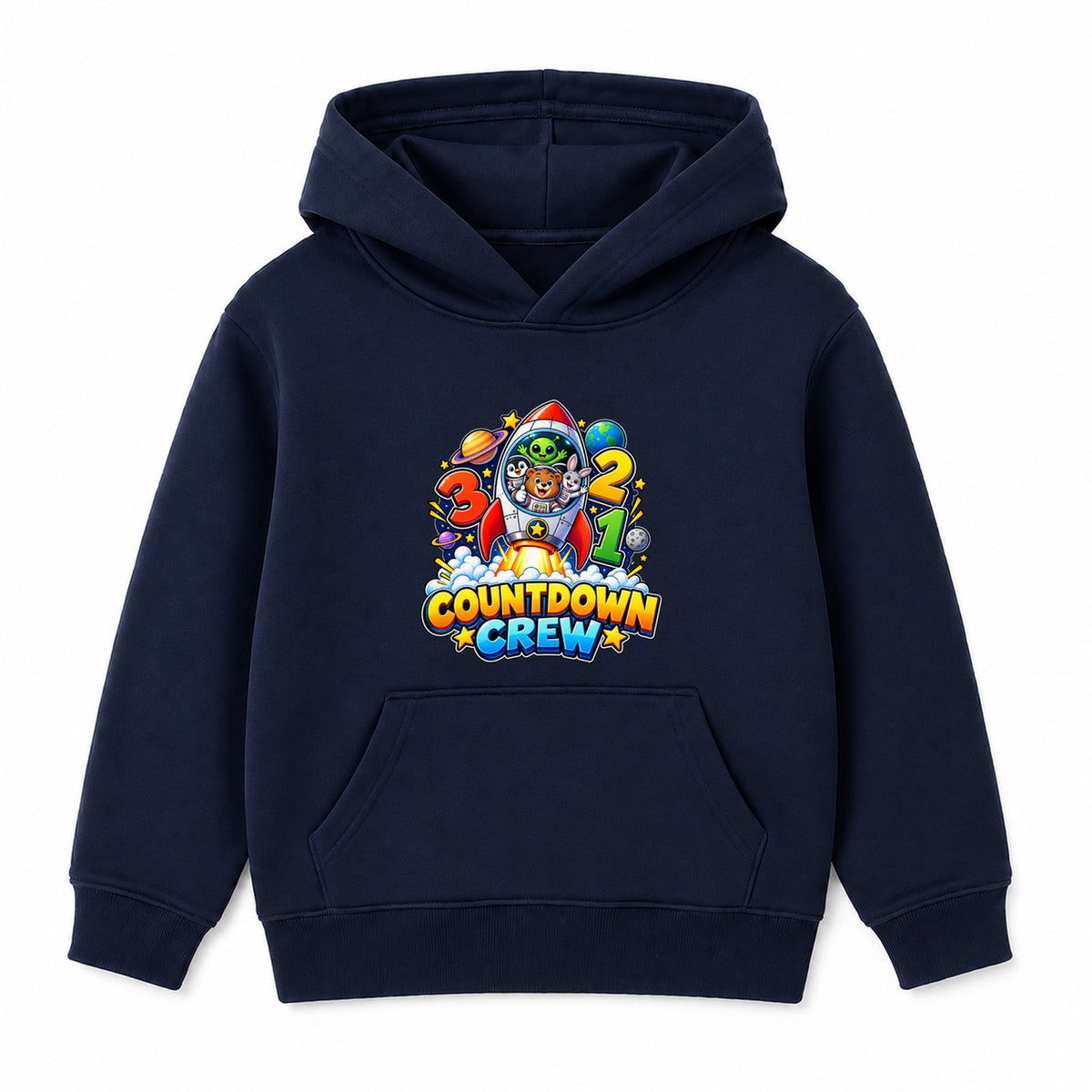 Countdown Crew kids Number Day hoodie - Navy