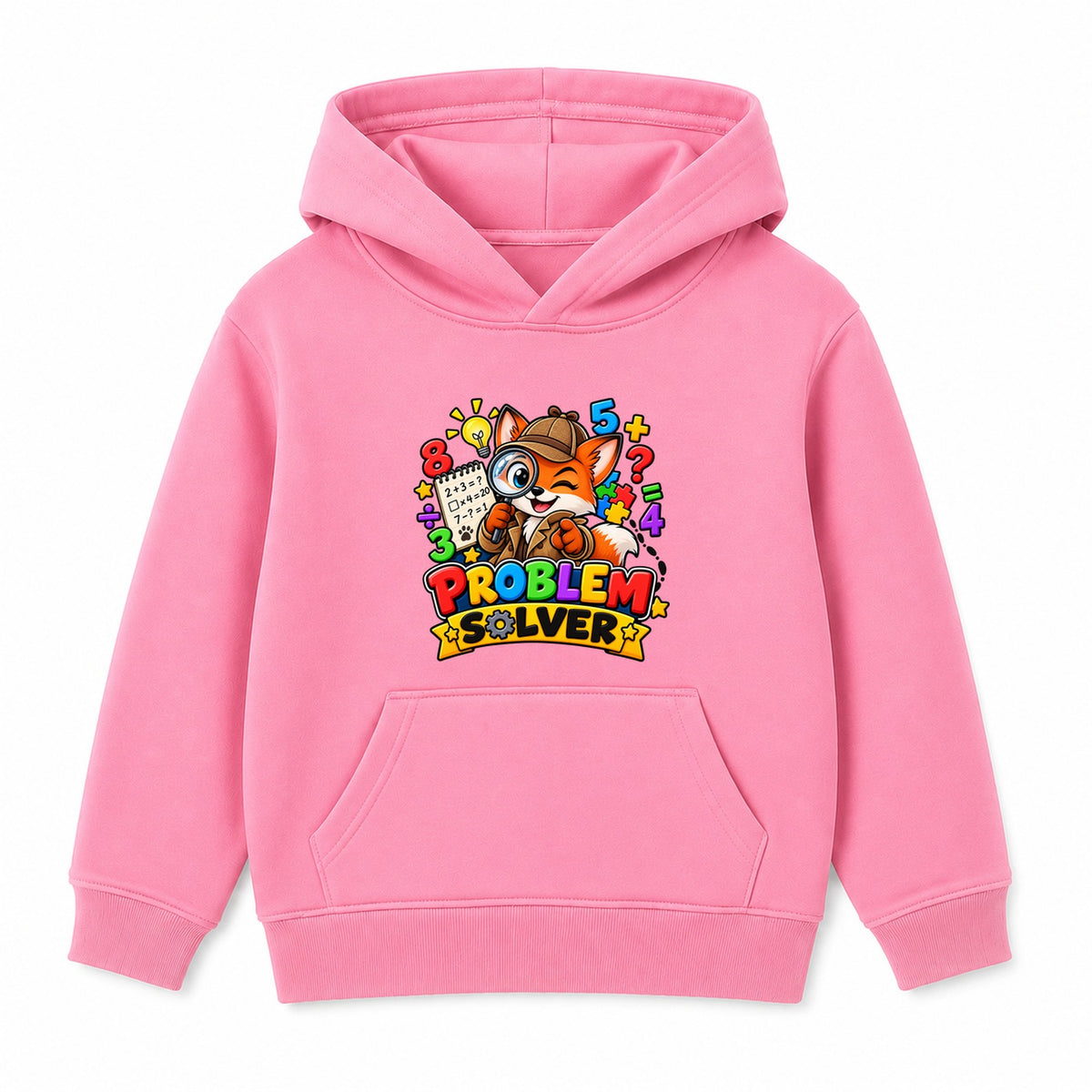 Problem Solver kids Number Day hoodie - Pink