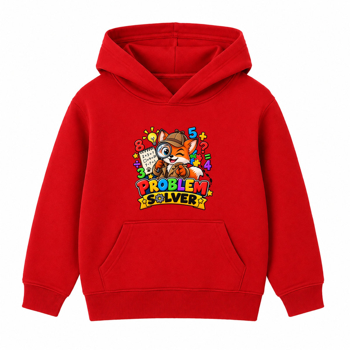 Problem Solver kids Number Day hoodie - Red