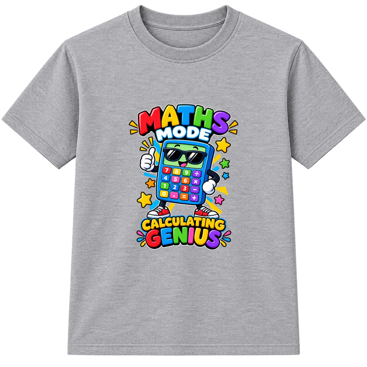 Calculating Genius kids Number Day t-shirt - Heather Grey