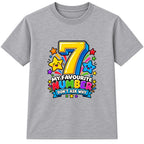 My Favourite Number 7 kids Number Day t-shirt - Heather Grey