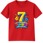 My Favourite Number 7 kids Number Day t-shirt - Red