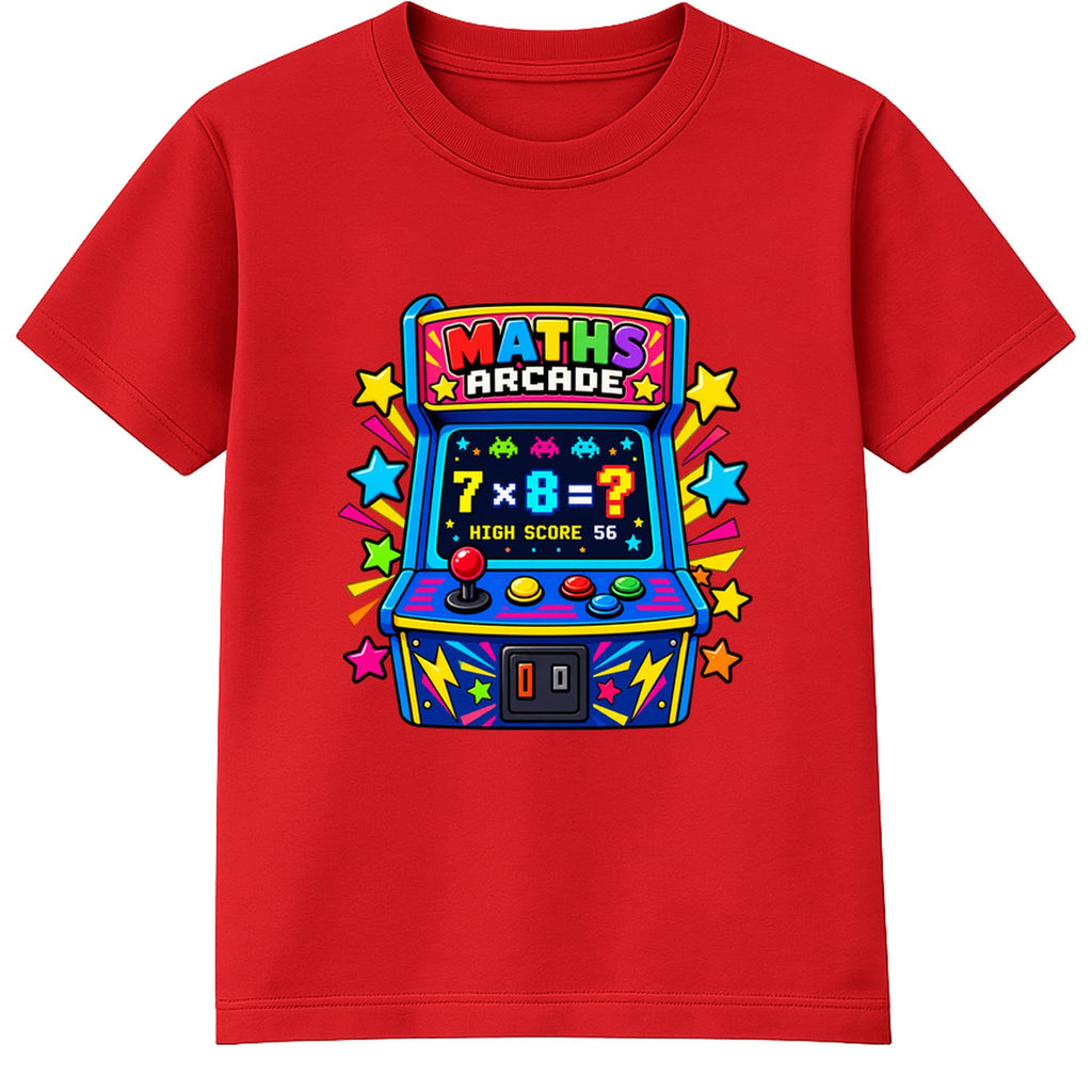 Maths Arcade kids Number Day t-shirt - Red