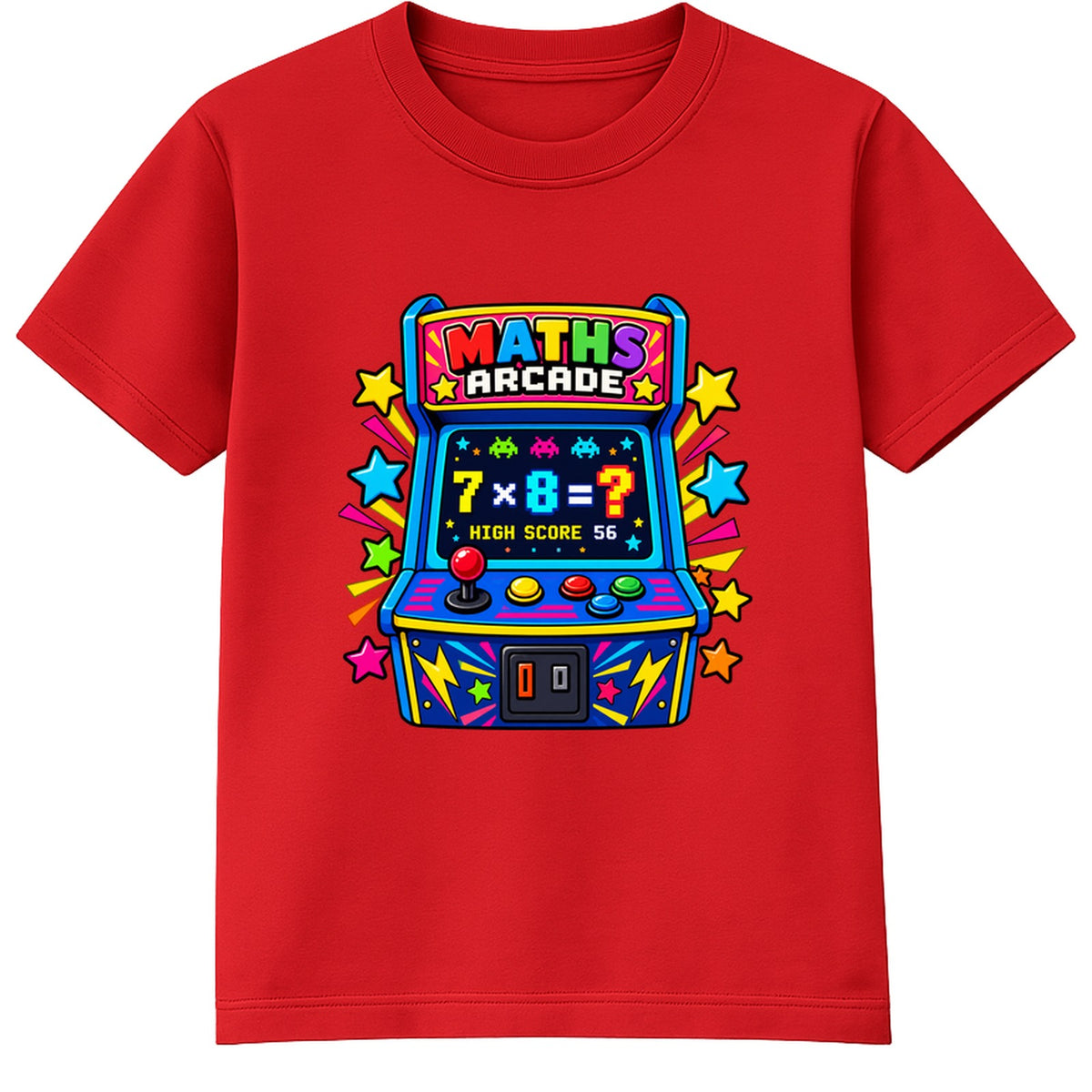 Maths Arcade kids Number Day t-shirt - Red
