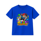 Maths Speedrun kids Number Day t-shirt - Blue
