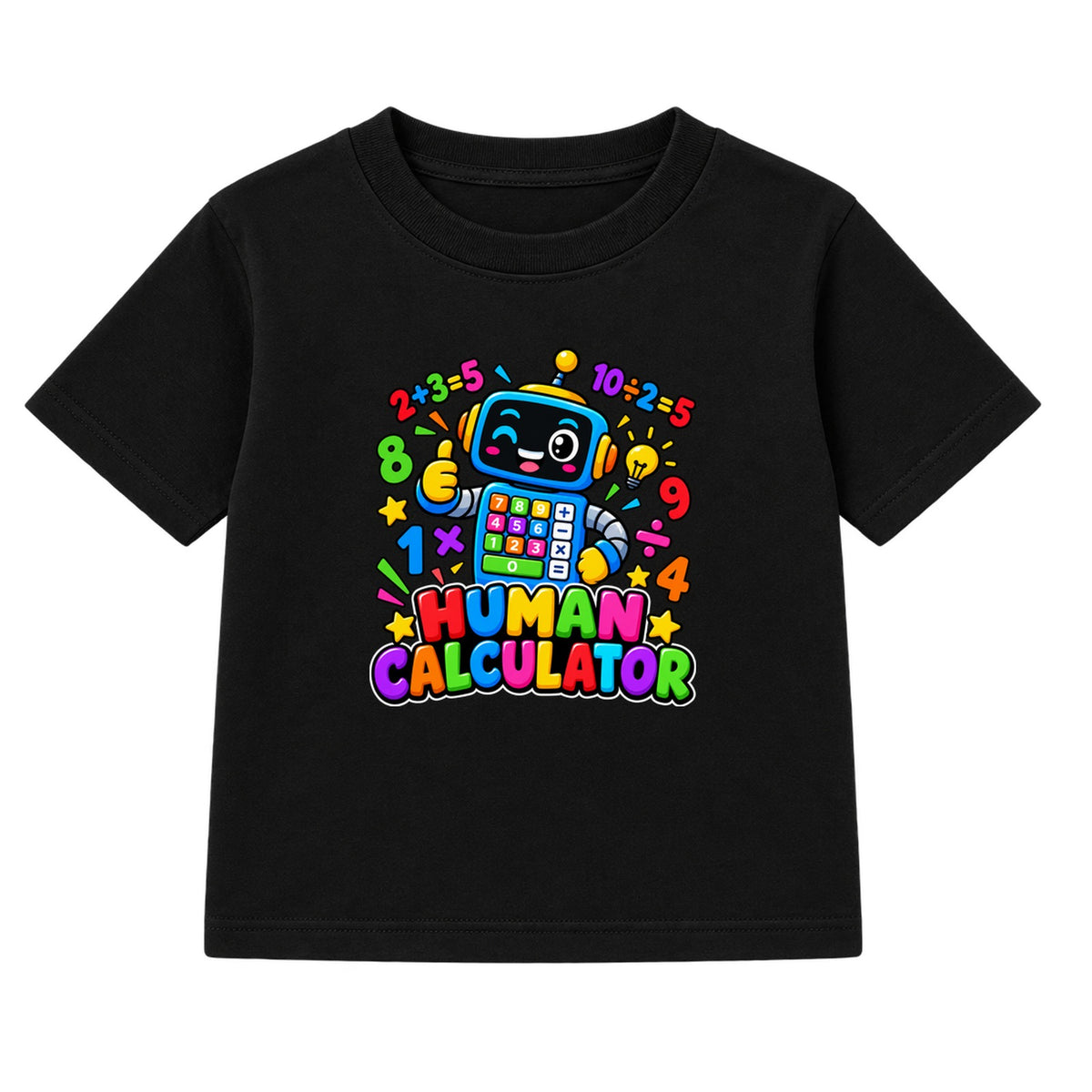 Human Calculator kids Number Day t-shirt - Black