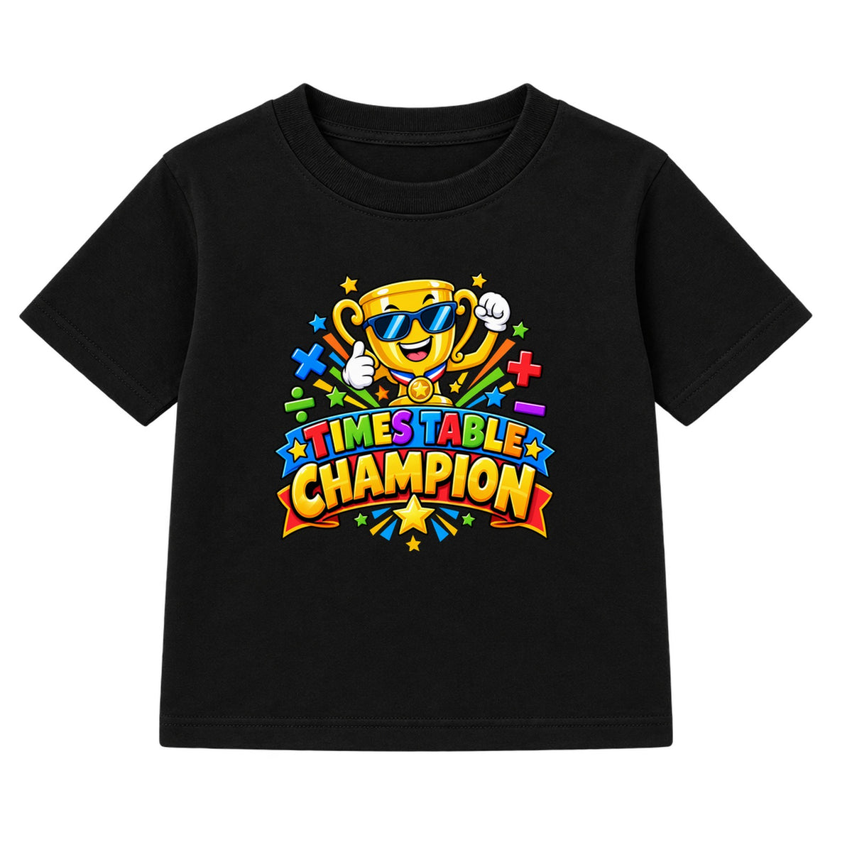 Times Table Champion kids Number Day t-shirt - Black