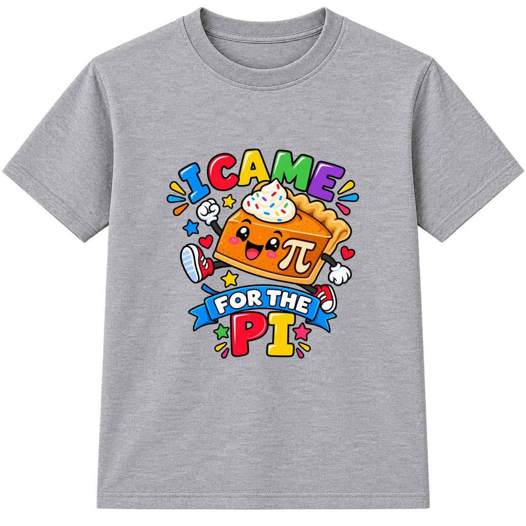 I Came For The Pi kids Number Day t-shirt - Heather Grey