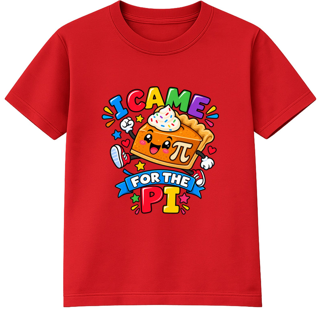I Came For The Pi kids Number Day t-shirt - Red