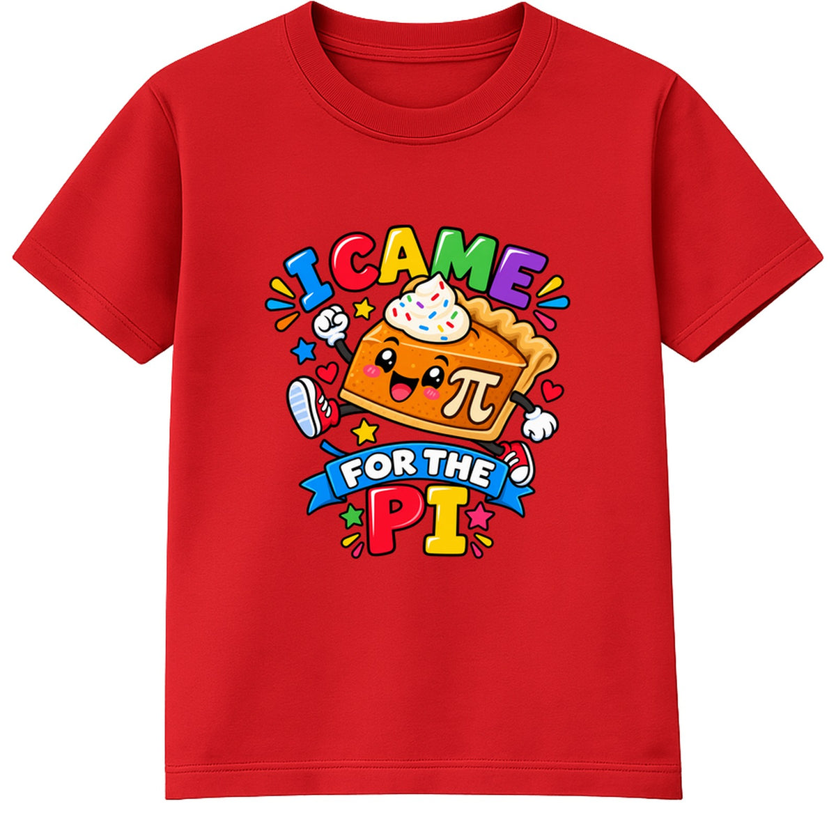 I Came For The Pi kids Number Day t-shirt - Red
