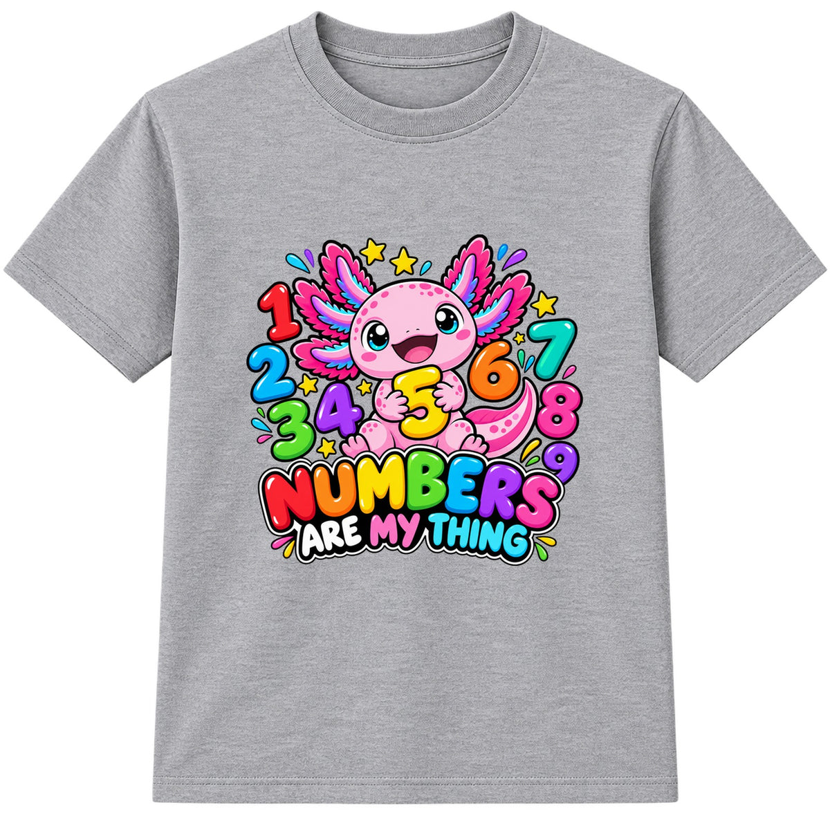 Numbers Are My Thing kids Number Day t-shirt - Heather Grey