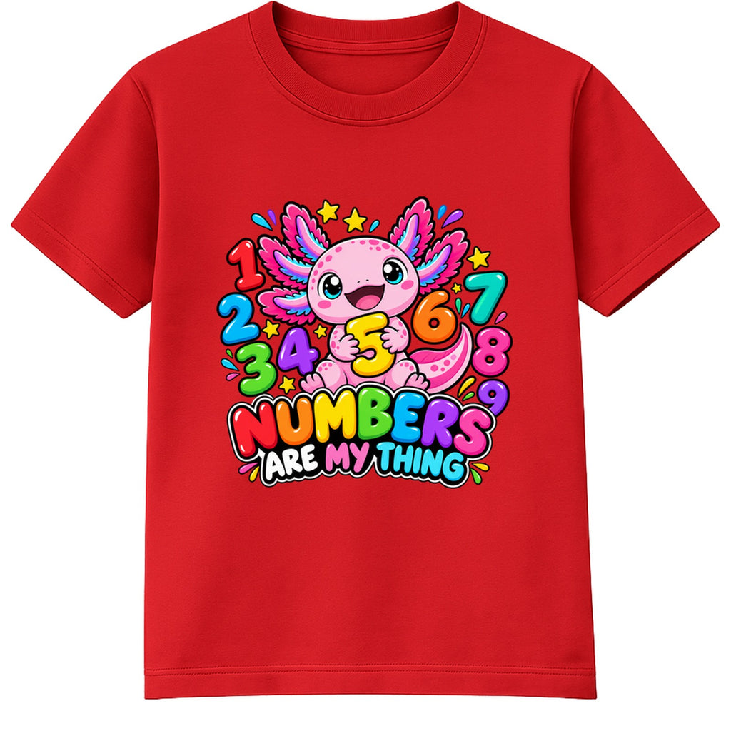 Numbers Are My Thing kids Number Day t-shirt - Red