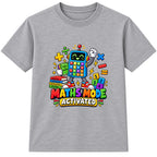 Maths Mode Activated kids Number Day t-shirt - Heather Grey