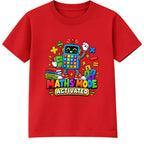 Maths Mode Activated kids Number Day t-shirt - Red