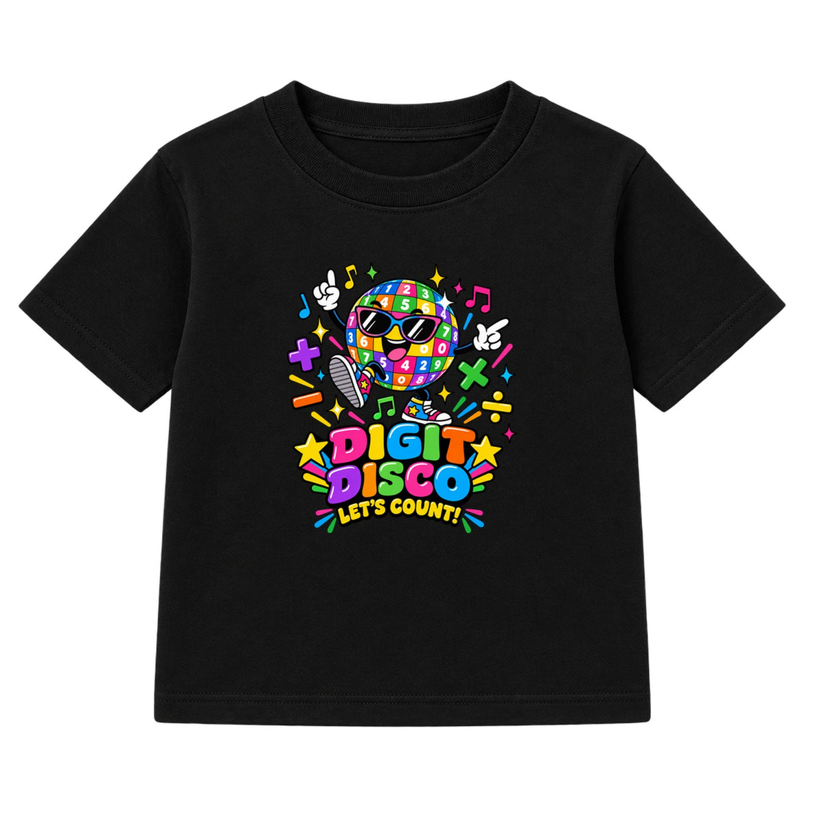Digit Disco kids Number Day t-shirt - Black