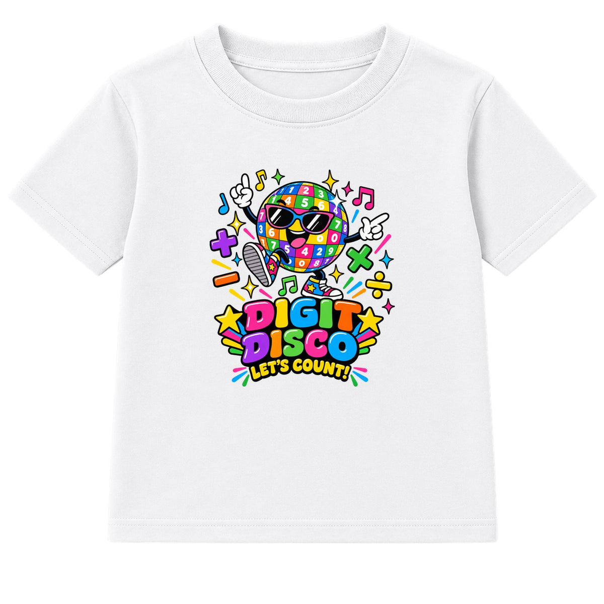 Digit Disco kids Number Day t-shirt - White