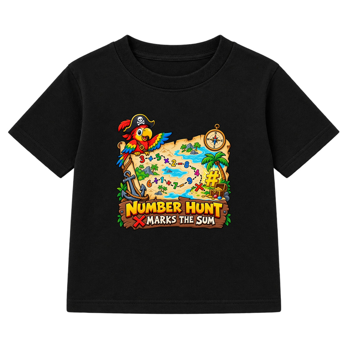Number Hunt kids Number Day t-shirt - Black