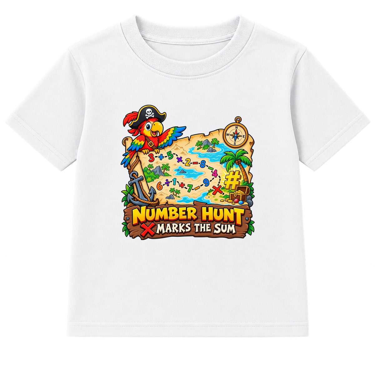 Number Hunt kids Number Day t-shirt - White