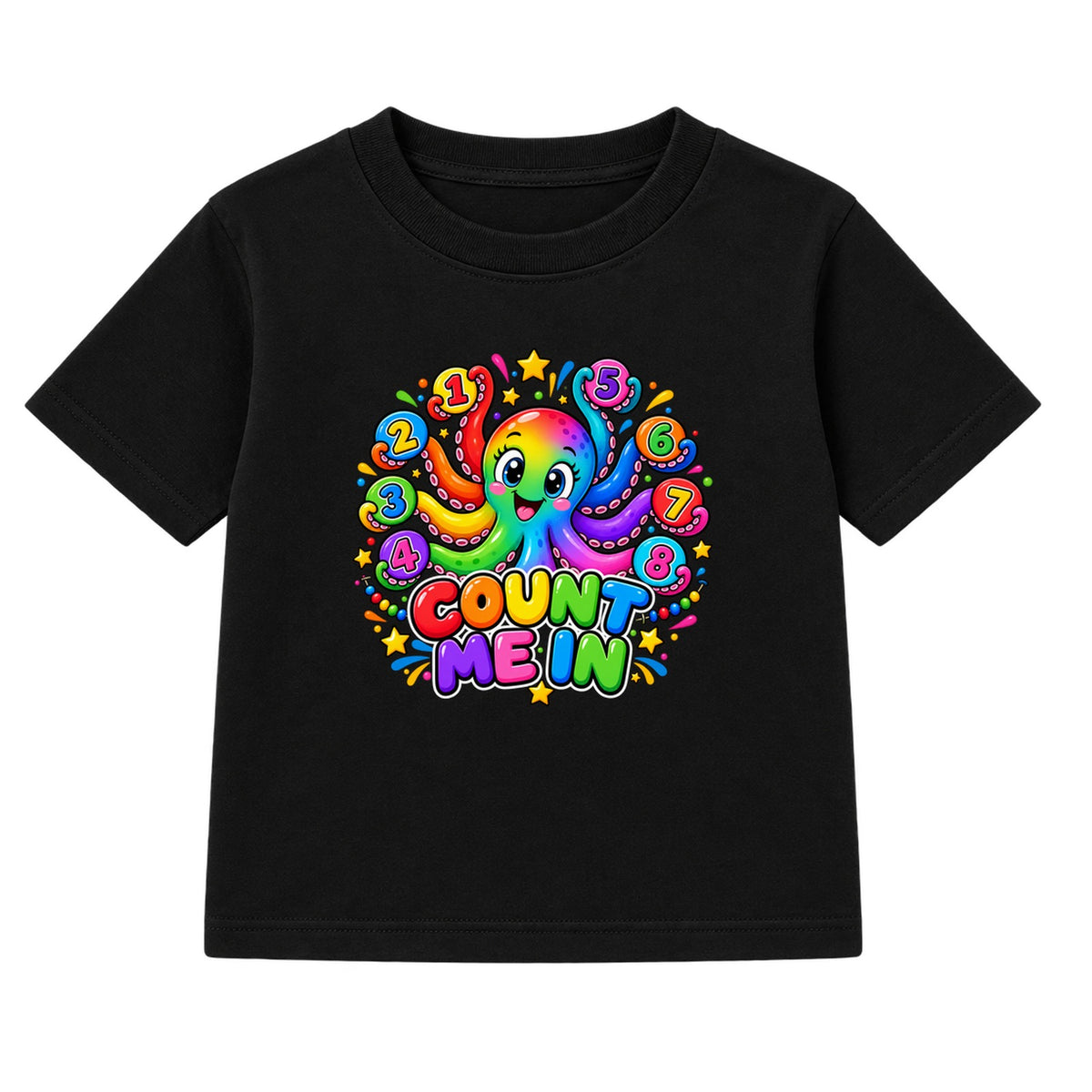 Count Me In kids Number Day t-shirt - Black
