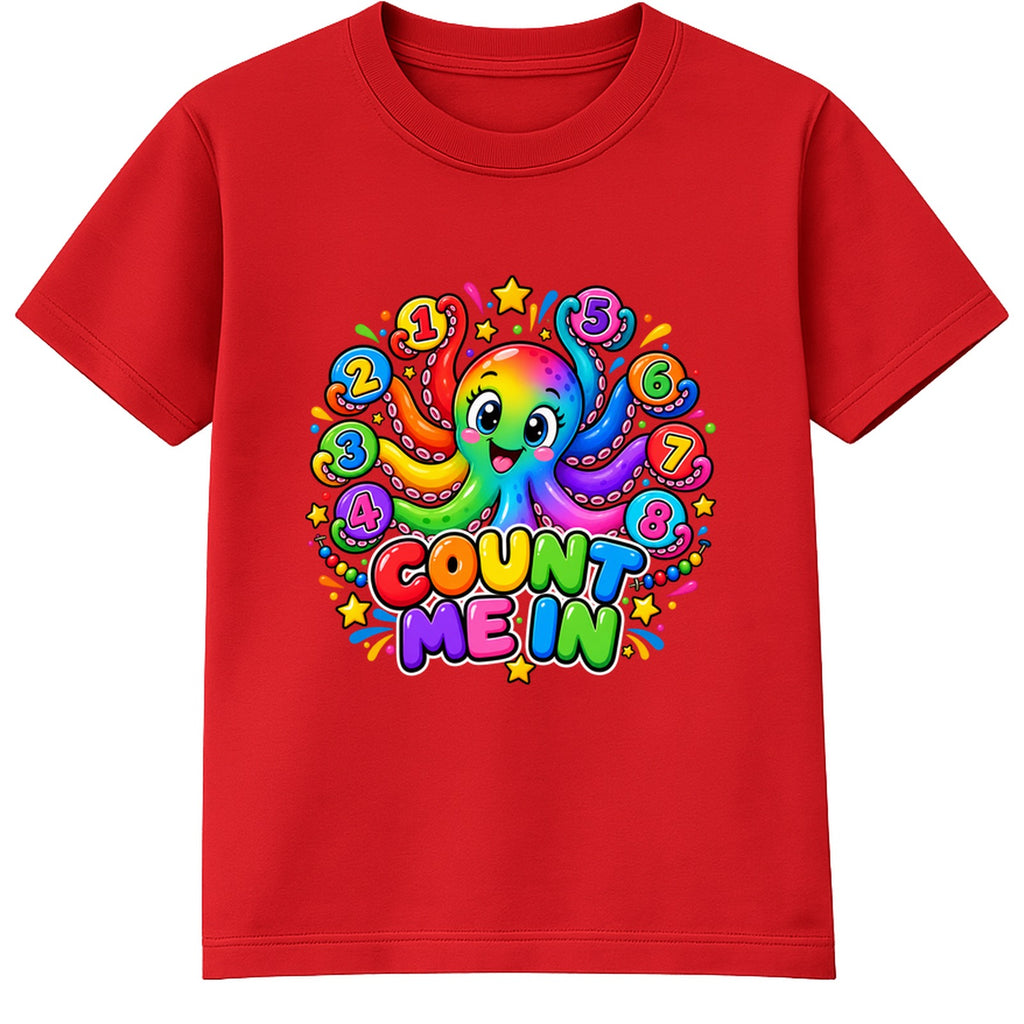 Count Me In kids Number Day t-shirt - Red