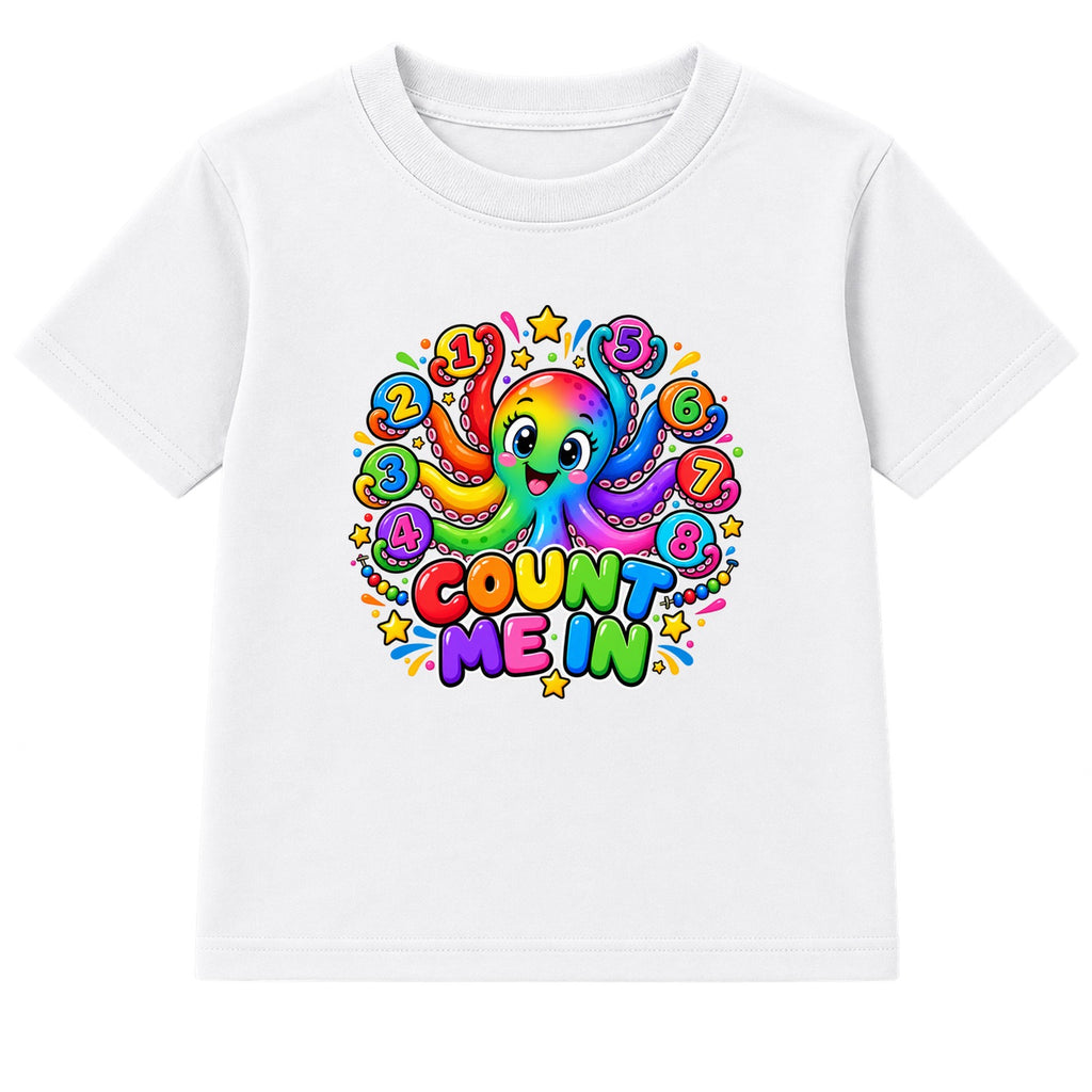 Count Me In kids Number Day t-shirt - White