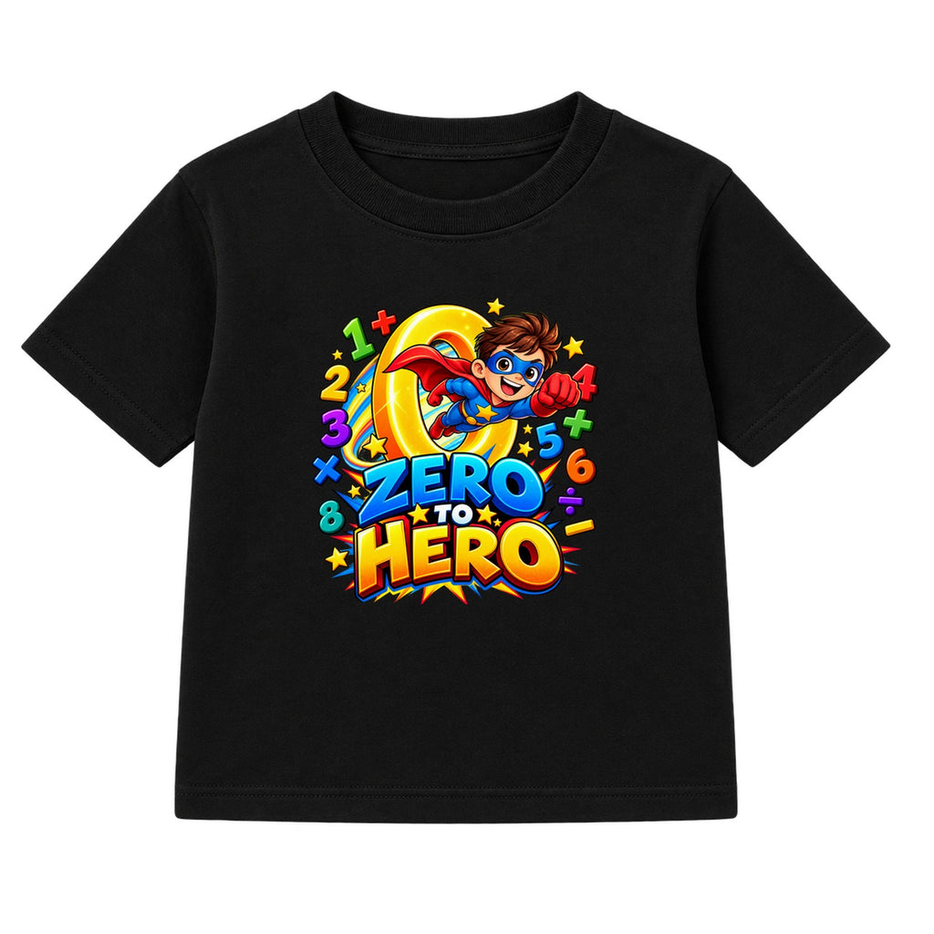 Zero To Hero kids Number Day t-shirt - Black
