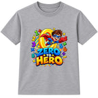 Zero To Hero kids Number Day t-shirt - Heather Grey