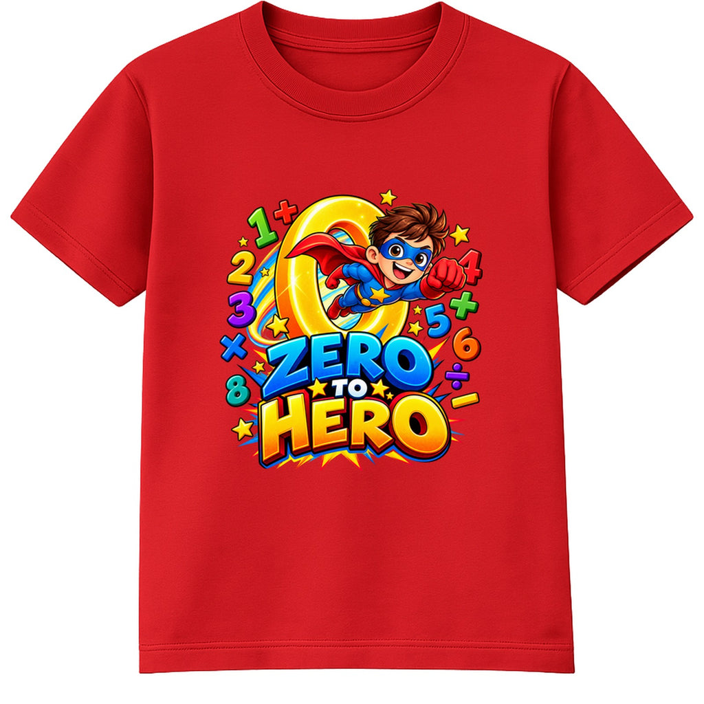 Zero To Hero kids Number Day t-shirt - Red
