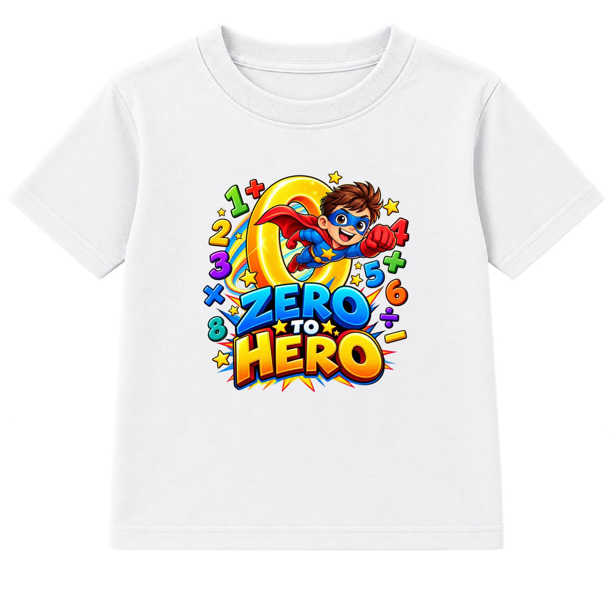Zero To Hero kids Number Day t-shirt - White